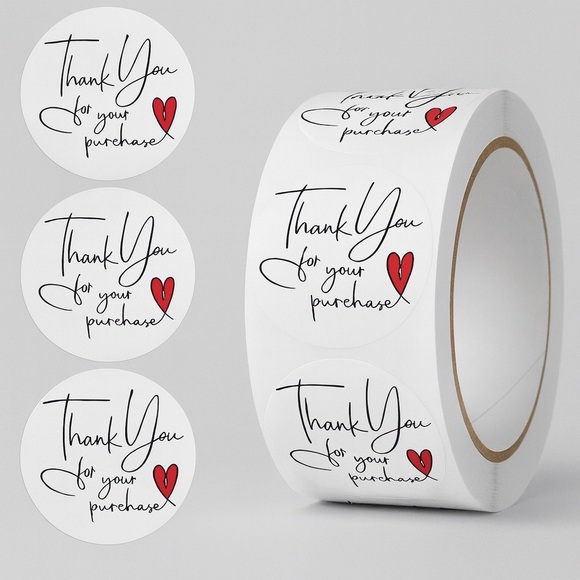 STICKERAFT Other - thank you for your purchase stickers | shipping supplies​ for business 1"